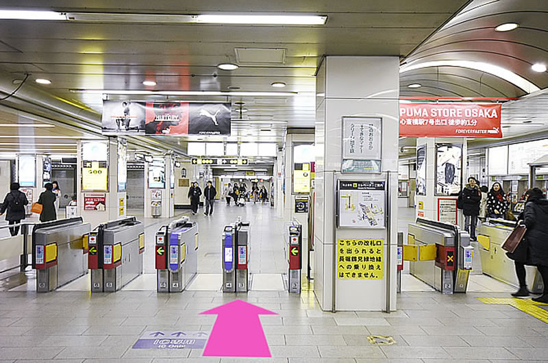 心斎橋駅からの行き方1