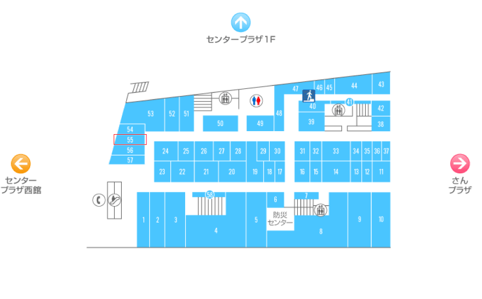 占いの館キセキ神戸三宮センタープラザ東館B1F店の地図